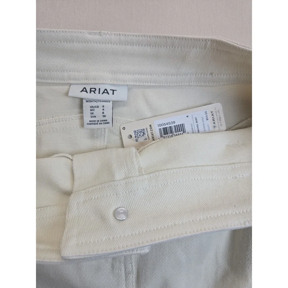 Ariat Rachel Skirt Cream Denim Western Midi Pencil Slit  Size 4 NWT